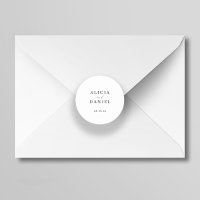 Simple minimalist elegant wedding envelope seal