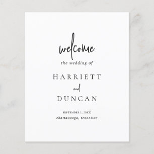 Simple Minimalist Elegant Wedding Program