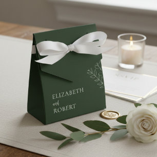 Simple Minimalist Elegant Wedding Sage Green Favour Box