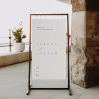 Simple Minimalist Elegant Wedding Welcome Poster