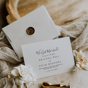 Simple Minimalist Elopement Announcement