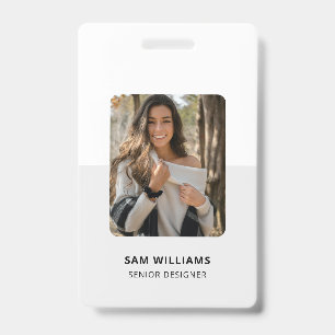 Simple Minimalist Employee ID Badge