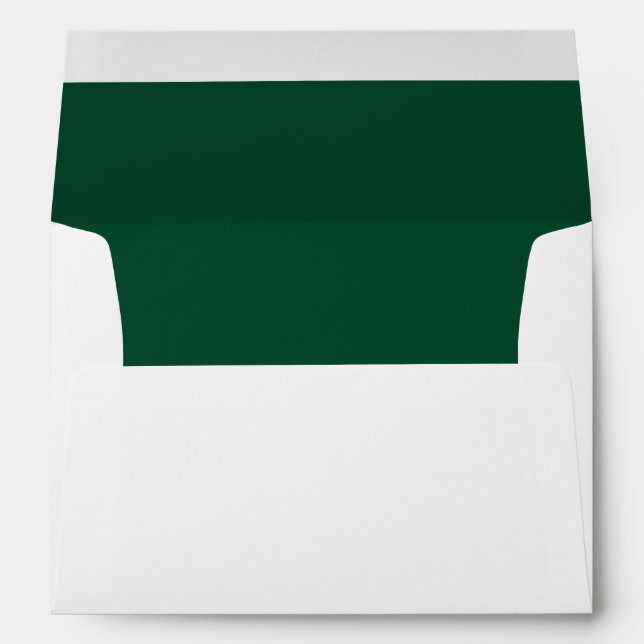Simple Minimalist Evergreen Return Address Envelope (Back (Bottom))