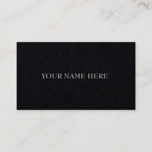 Simple Minimalist Executive Black Business Cards