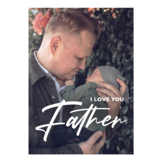 Simple Minimalist father day Photo greeting card Print