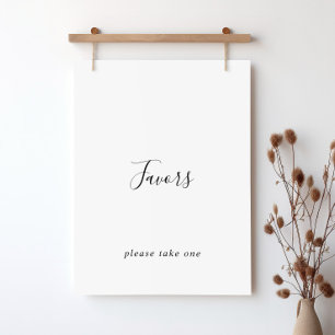 Simple Minimalist Favours Sign