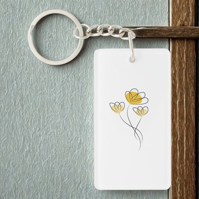 Simple Minimalist Flower Designed Girls Key Ring (Creator Uploaded)