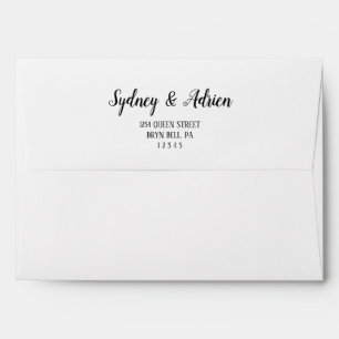 Simple Minimalist Frame Wedding Invitation Envelope
