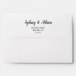 Simple Minimalist Frame Wedding Invitation  Envelope