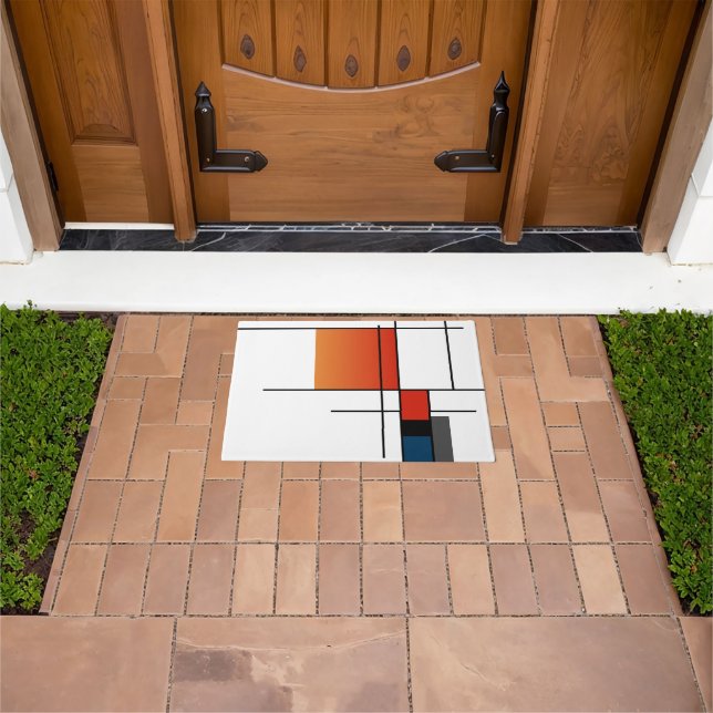 Simple Minimalist Geometric Fusion Doormat (Outdoor)