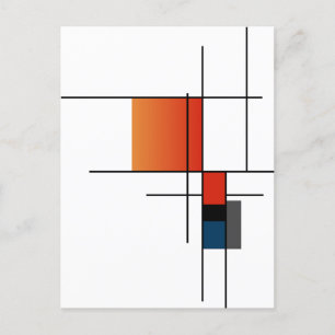 Simple Minimalist Geometric Fusion Holiday Postcard
