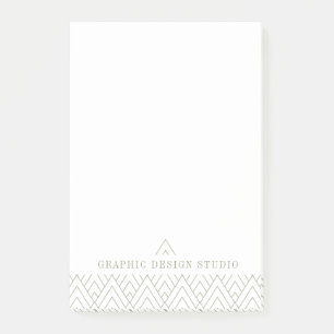 Simple minimalist geometric patterned architect post-it notes