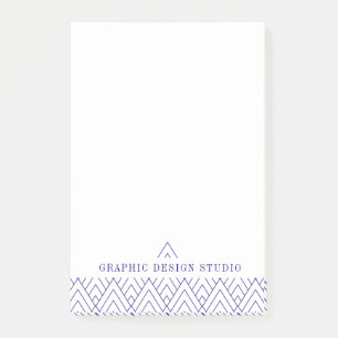 Simple minimalist geometric patterned designer post-it notes