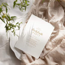 Simple Minimalist|Gold Bachelorette Party