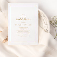 Simple Minimalist|Gold Frame Bridal Shower