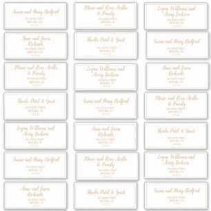 Simple Minimalist Gold Frame Guest Address 