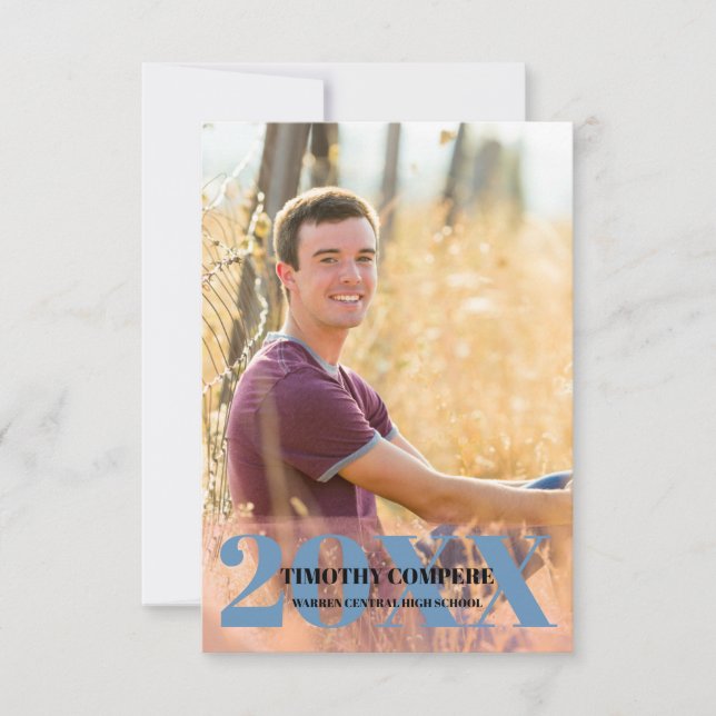 Simple, Minimalist Graduation Party Invitation (Front)