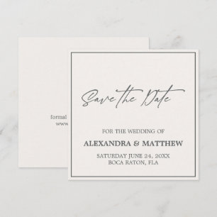 Simple Minimalist Grey Typography Save The Date