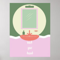 Simple Minimalist Hand Washing Hygiene Reminder