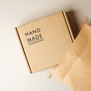 Simple Minimalist Handmade Custom Business Name Rubber Stamp