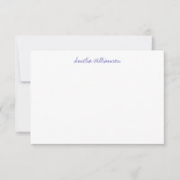Simple Minimalist Handwritten Blue Calligraphy