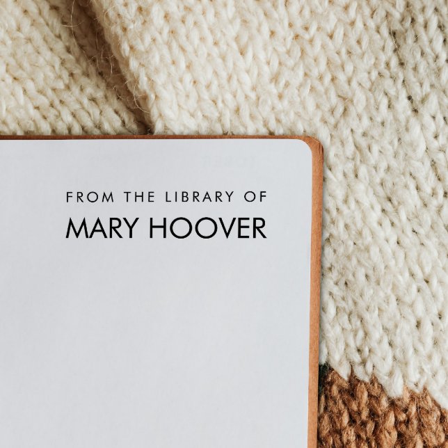 Simple Minimalist Handwritten From The Library Of Rubber Stamp (Creator Uploaded)