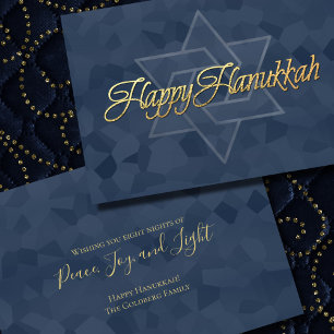 Simple Minimalist Happy Hanukkah Holiday Card
