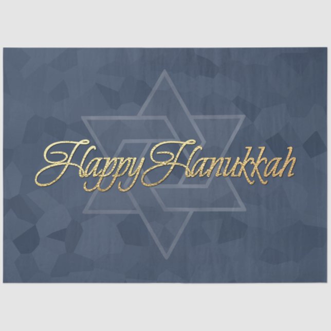 Simple Minimalist Happy Hanukkah Tissue Paper (Front)