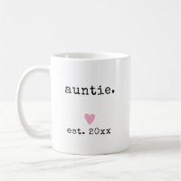 Simple Minimalist Heart Custom Year New Auntie
