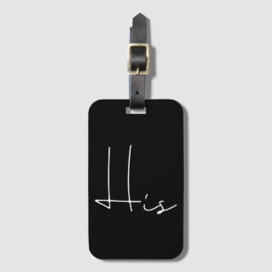 Simple minimalist His Luggage Tag