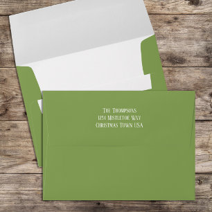 Simple Minimalist Holiday Green Basic  Envelope