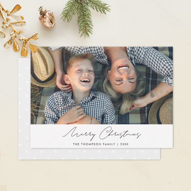 Simple Minimalist Holiday Photo Card (Creator Uploaded)