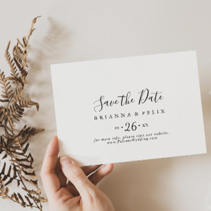 Simple Minimalist Horizontal Wedding Save The Date