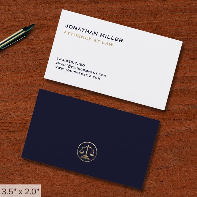 Simple Minimalist Lawyer Business Card (Creator Uploaded)