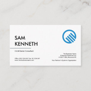 Simple Minimalist Line Stripe CEO Founder Business Card