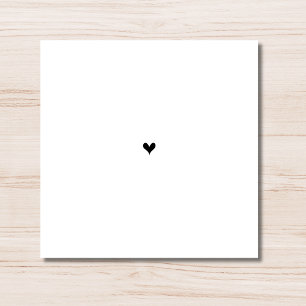 Simple Minimalist Little Black Heart No Text  Card