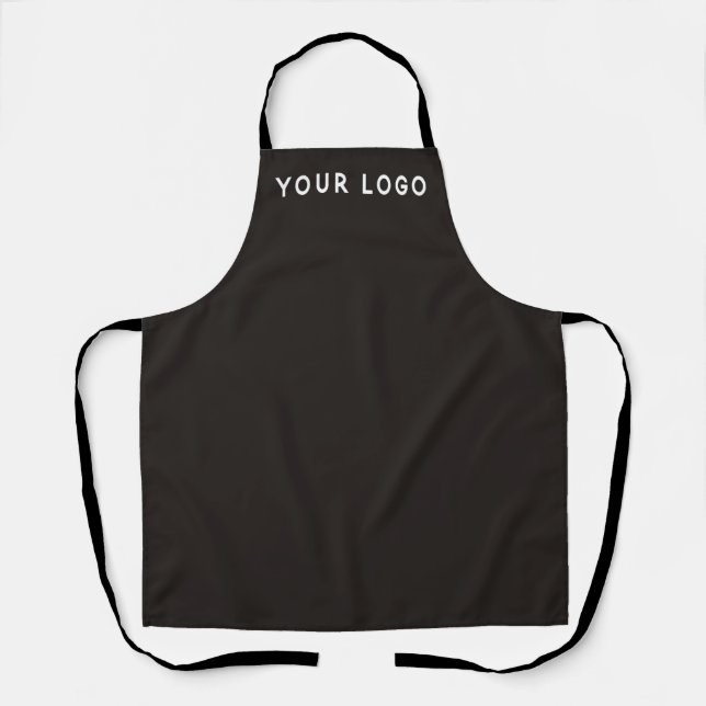 Simple Minimalist Logo Black  Apron (Front)