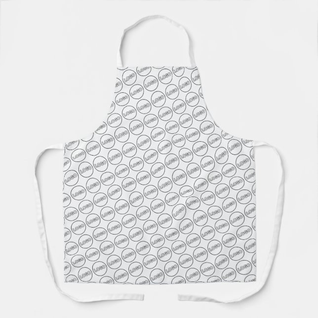 Simple minimalist logo Modern Promotional Business Apron (Front)