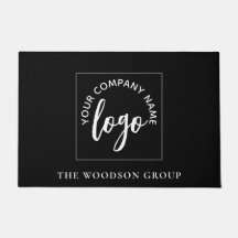 Simple Minimalist Logo Name Black Doormat