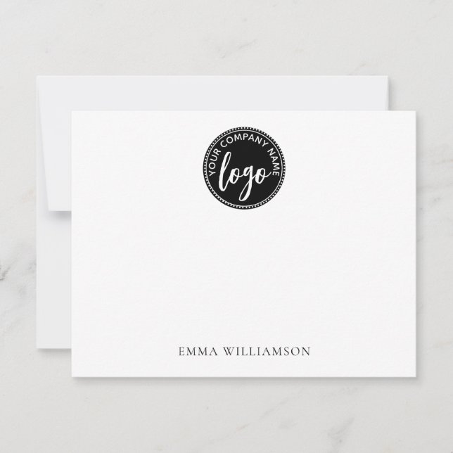 Simple Minimalist Logo Name  Card (Front)