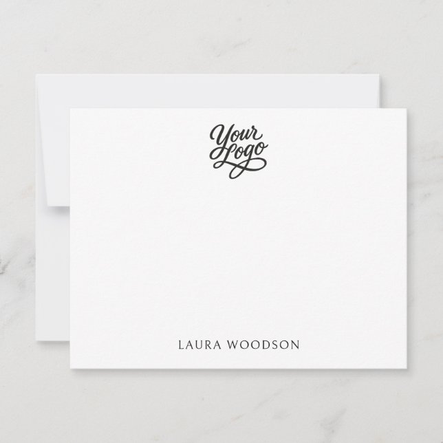 Simple Minimalist Logo Name  Card (Front)
