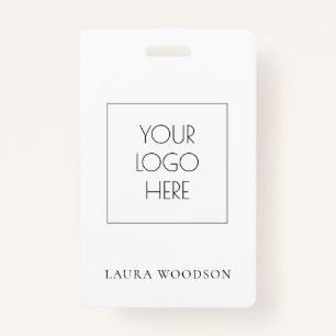 Simple Minimalist Logo Name ID Badge