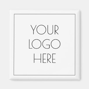 Simple Minimalist Logo Name  Magnet