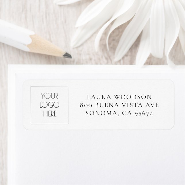 Simple Minimalist Logo Name Return Address Label (Insitu)