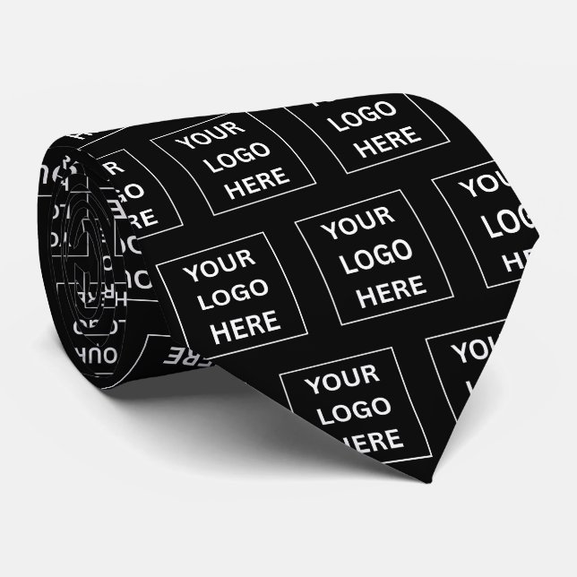 Simple Minimalist Logo Pattern Business Corporate Tie (Rolled)