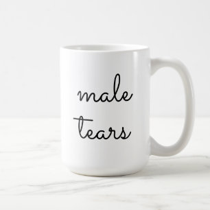 Simple Minimalist Male Tears Funny Gift  Coffee Mug