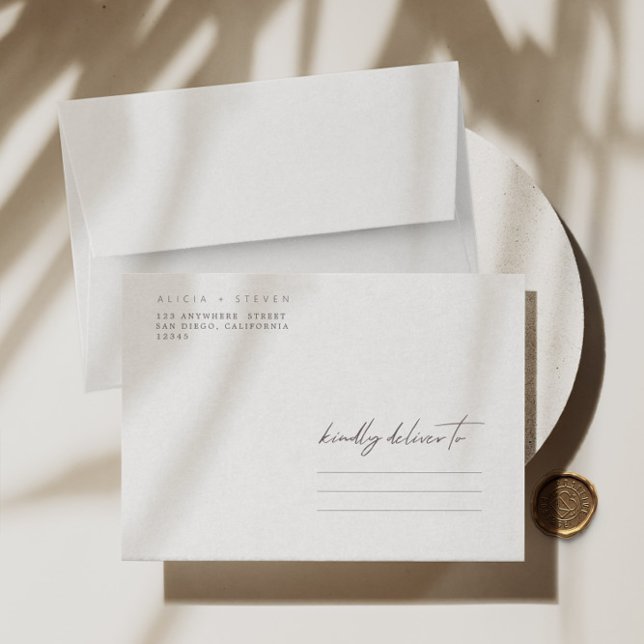 Simple Minimalist Modern A7 5x7 Wedding Envelope (Creator Uploaded)