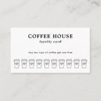 Simple Minimalist Modern Black White Coffee Shop