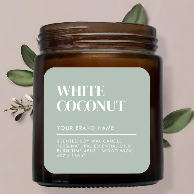 Simple minimalist modern candle food product label (Creator Uploaded)