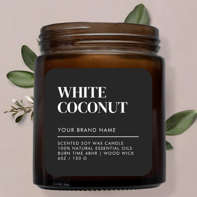 Simple minimalist modern candle food product label (Creator Uploaded)